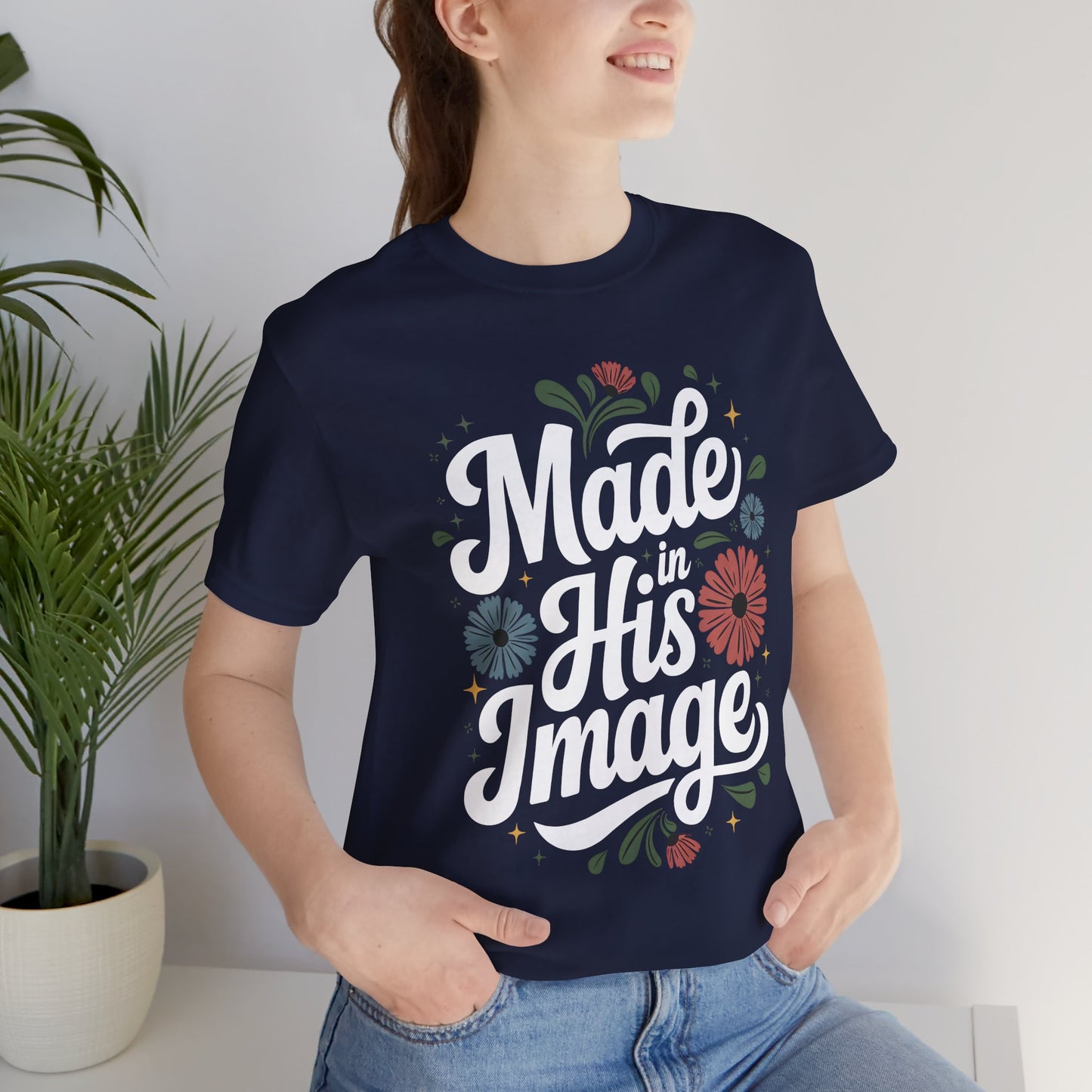 "In His Image" Women's Jersey Short Sleeve Tee