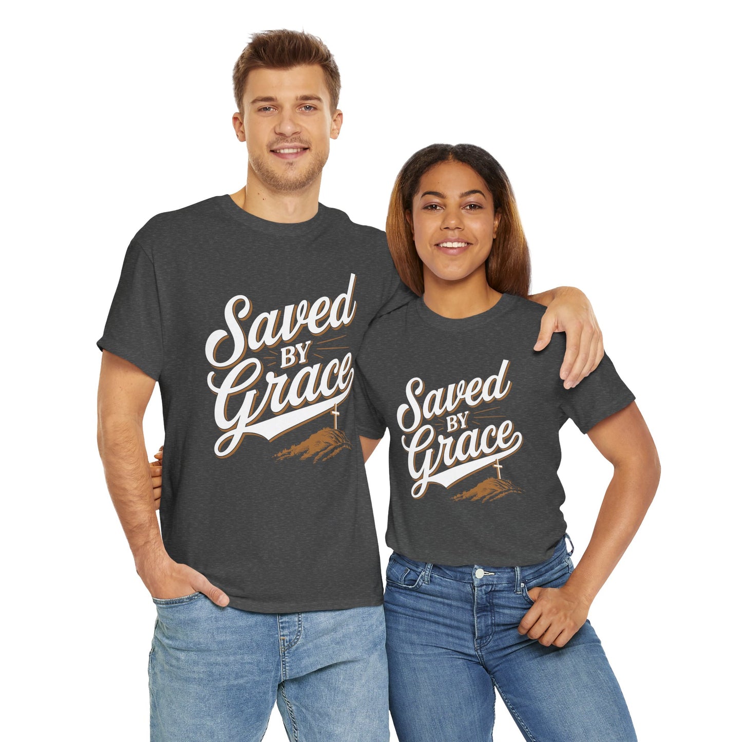 "Saved by Grace" Unisex Heavy Cotton Tee