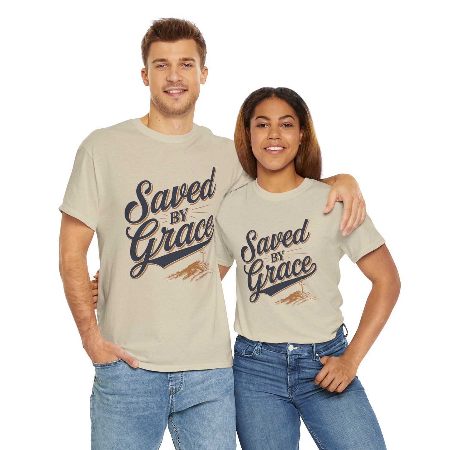 "Saved by Grace" Unisex Heavy Cotton Tee