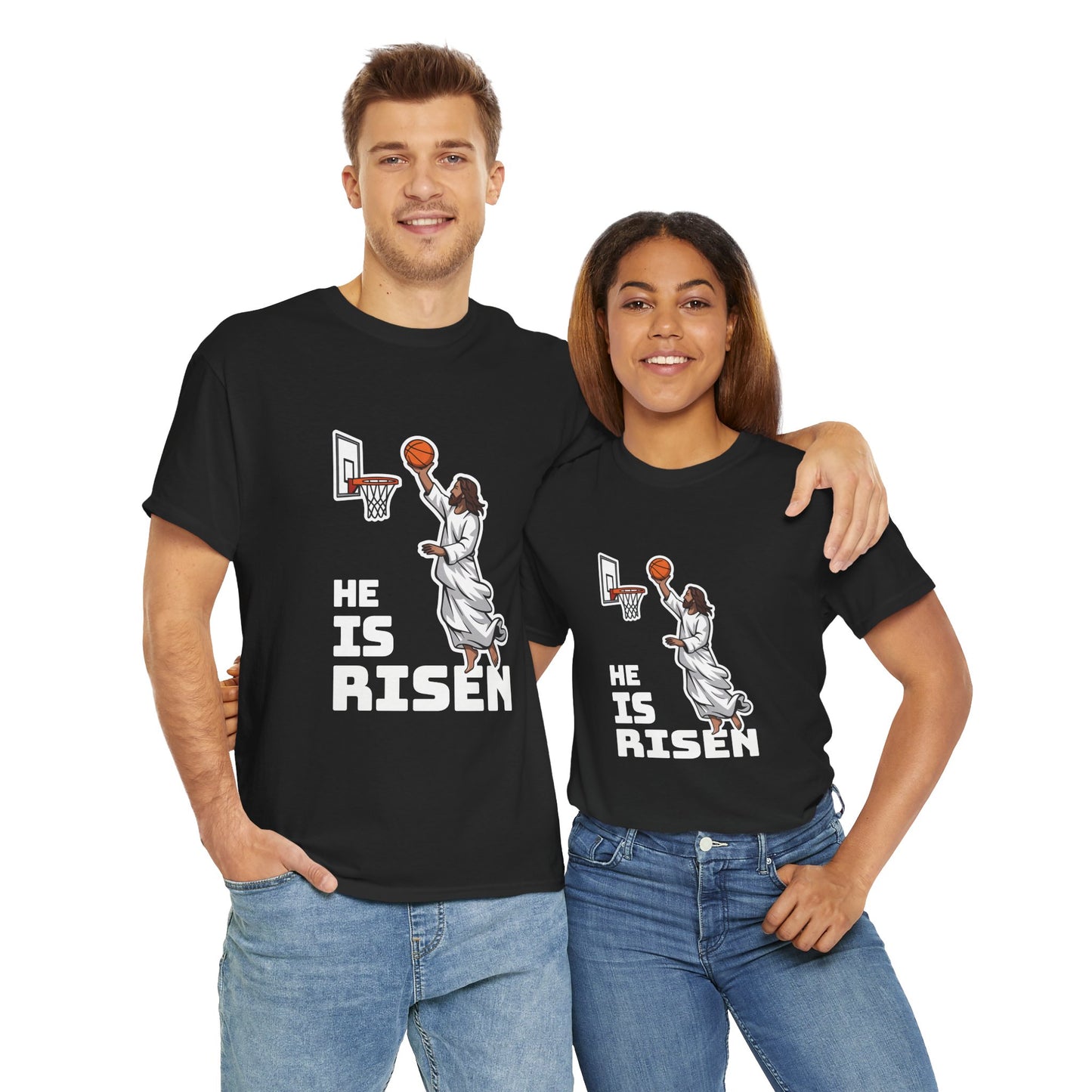 "He Is Risen" Unisex Heavy Cotton Tee