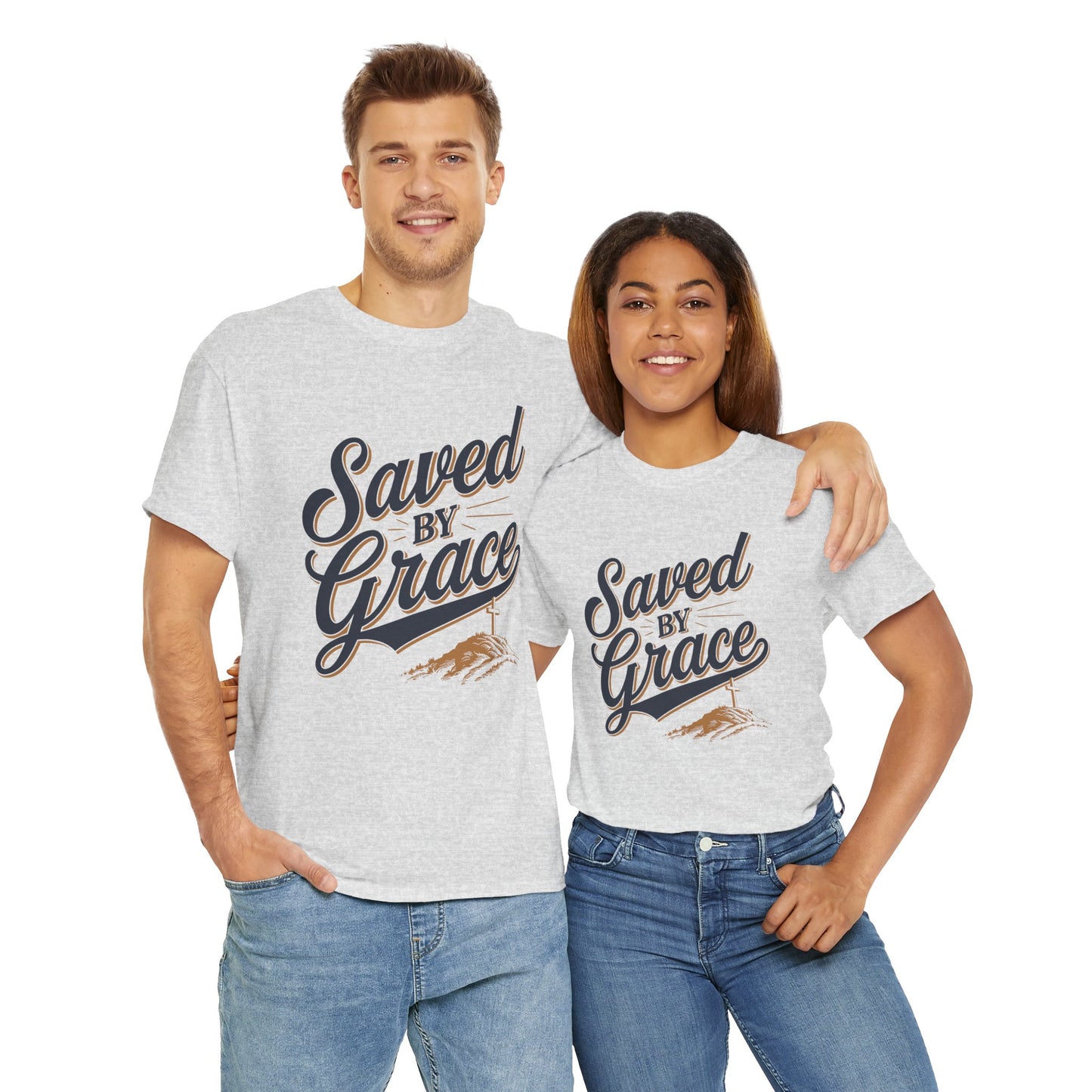 "Saved by Grace" Unisex Heavy Cotton Tee