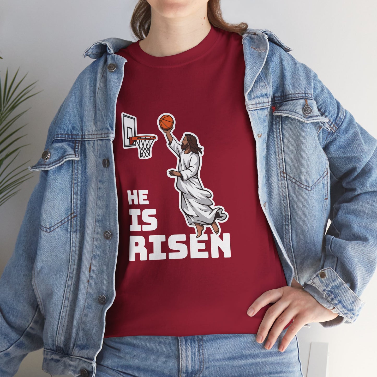 "He Is Risen" Unisex Heavy Cotton Tee