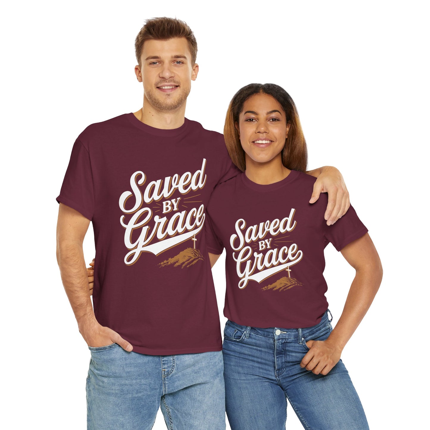 "Saved by Grace" Unisex Heavy Cotton Tee