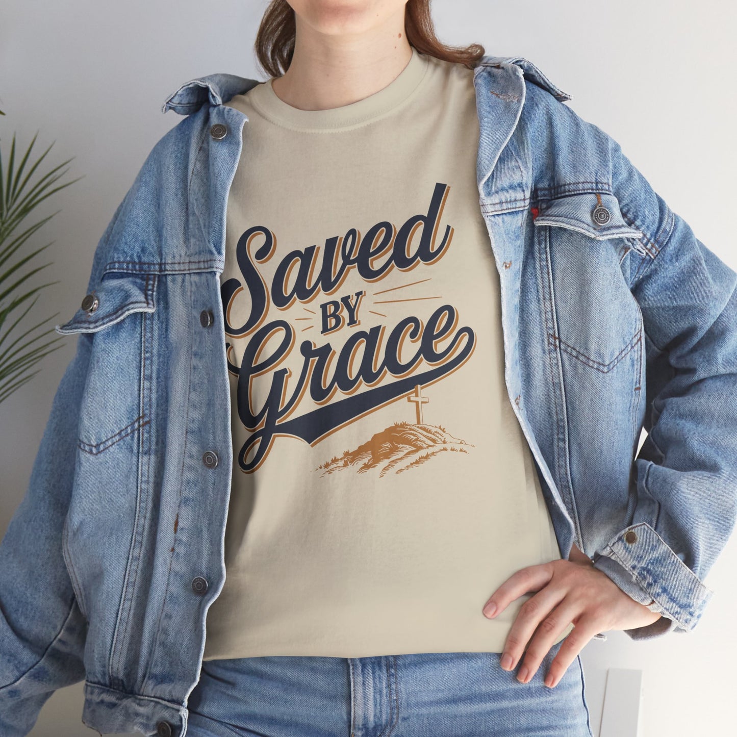 "Saved by Grace" Unisex Heavy Cotton Tee