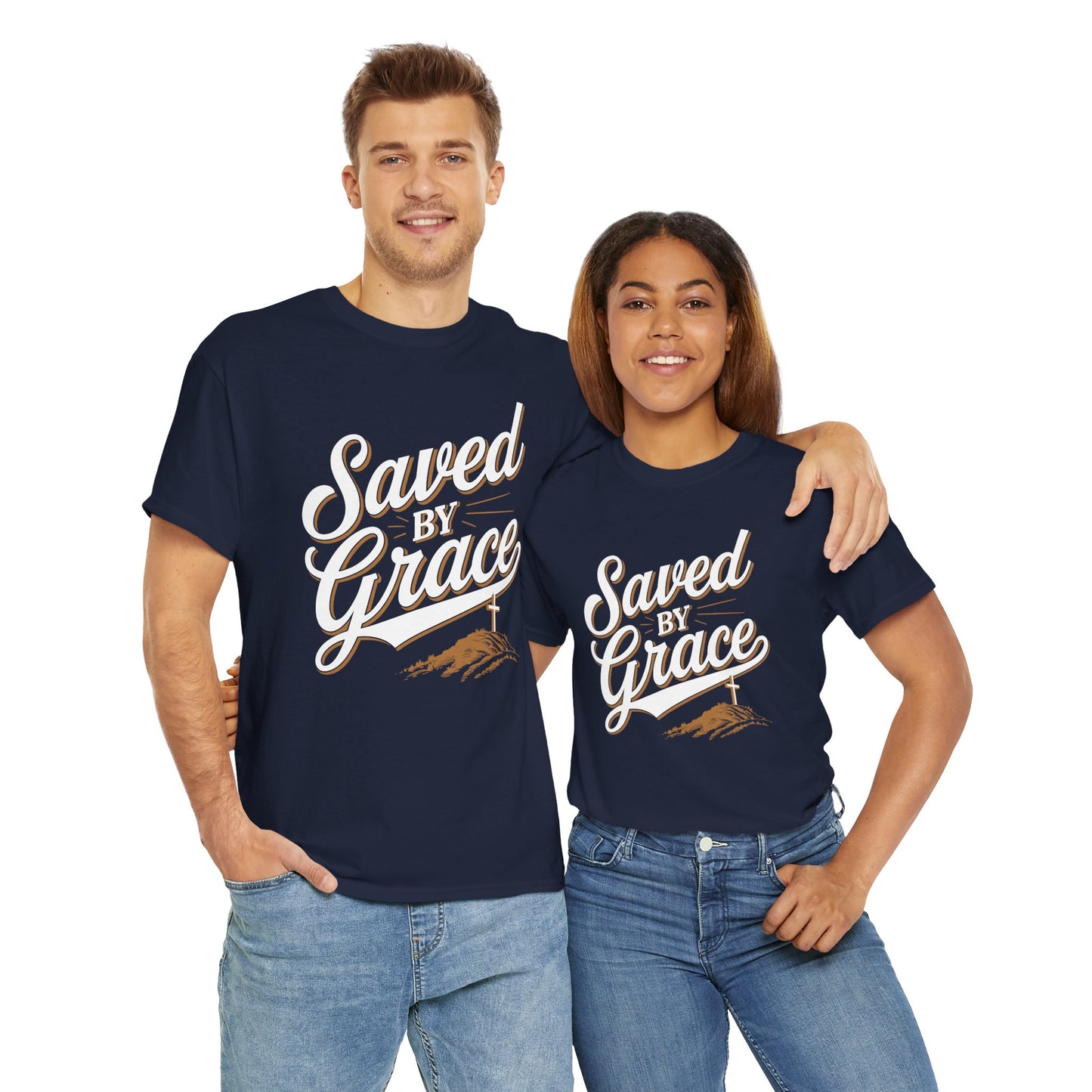 "Saved by Grace" Unisex Heavy Cotton Tee