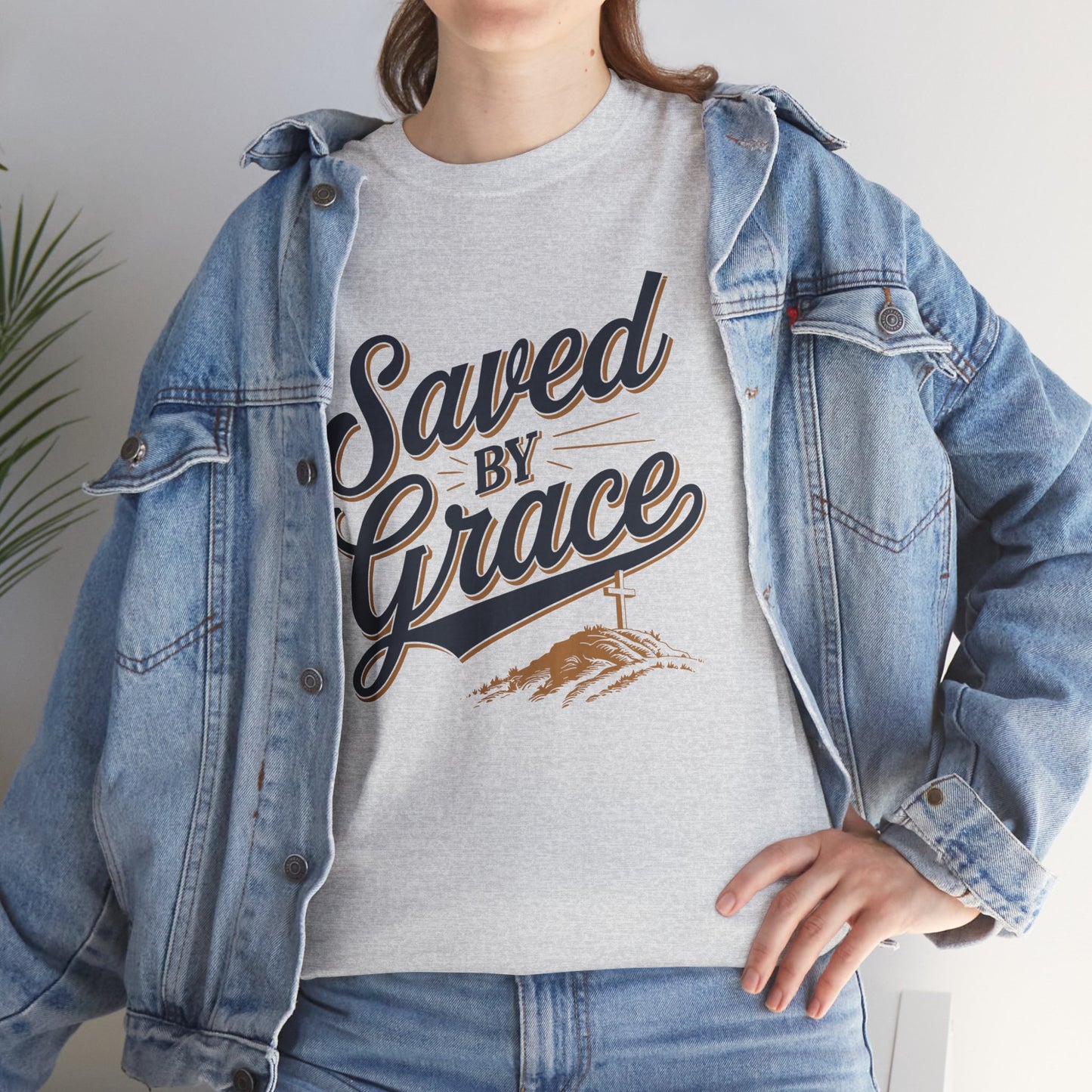 "Saved by Grace" Unisex Heavy Cotton Tee