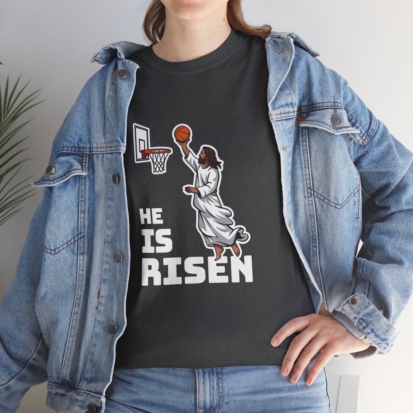 "He Is Risen" Unisex Heavy Cotton Tee