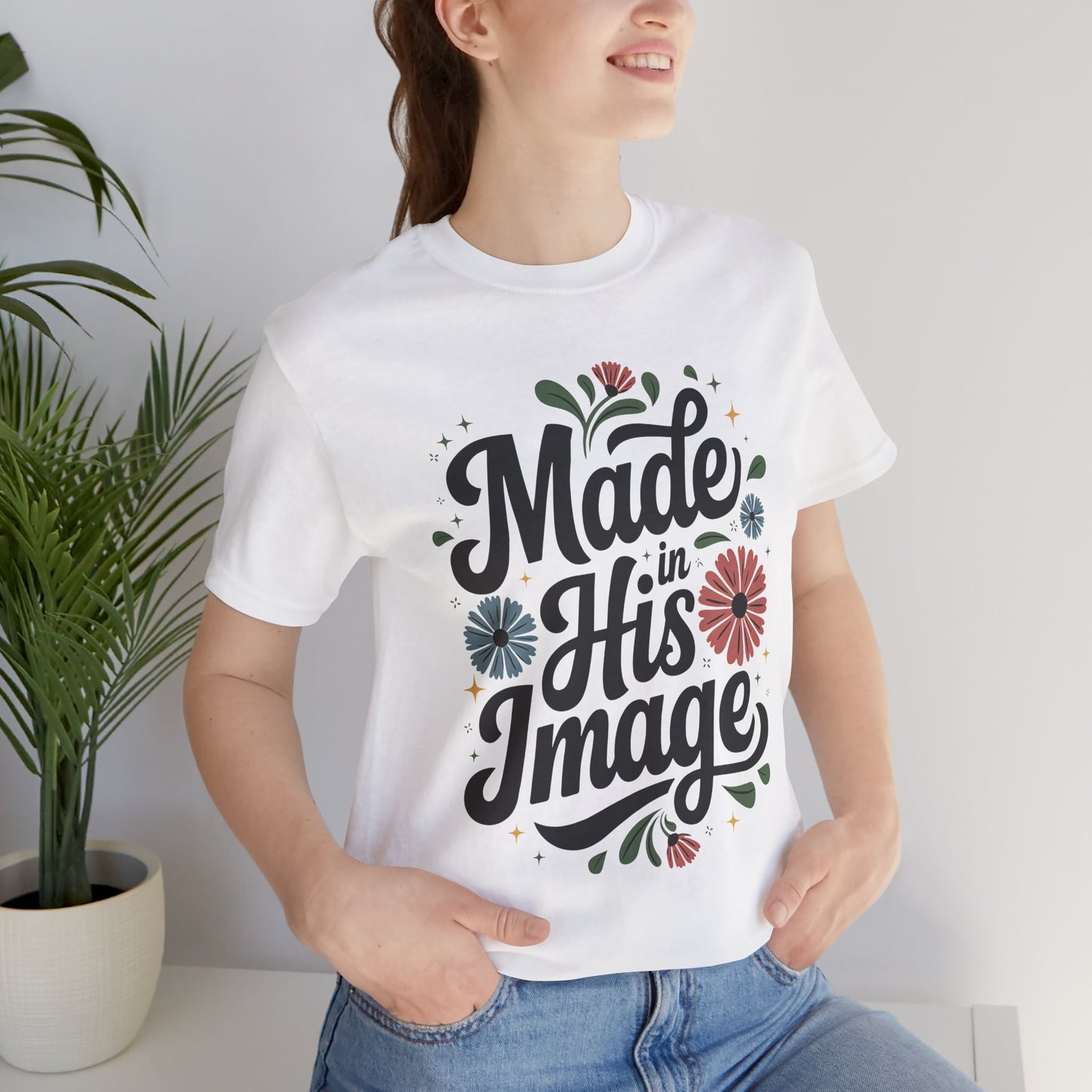 "In His Image" Women's Jersey Short Sleeve Tee