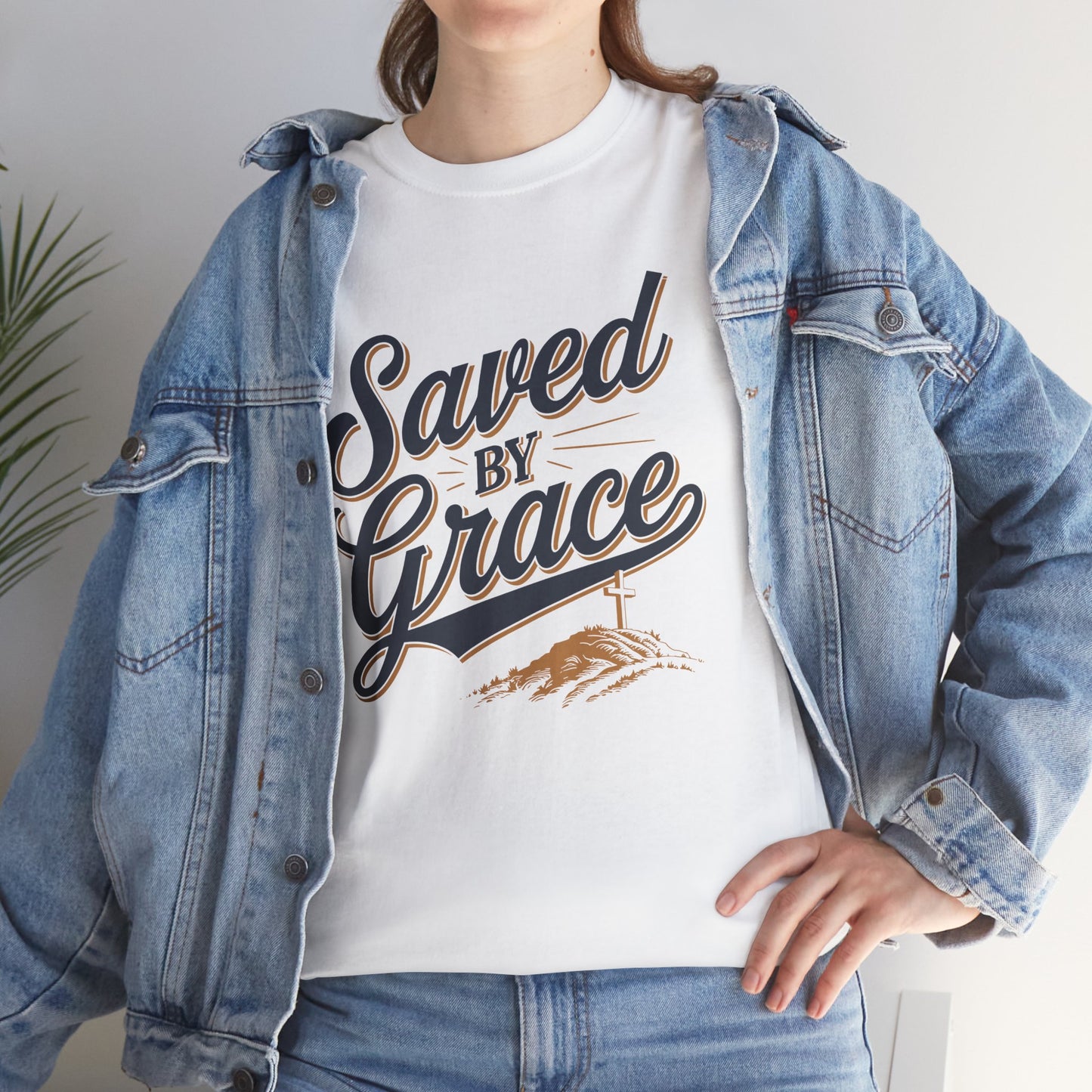 "Saved by Grace" Unisex Heavy Cotton Tee