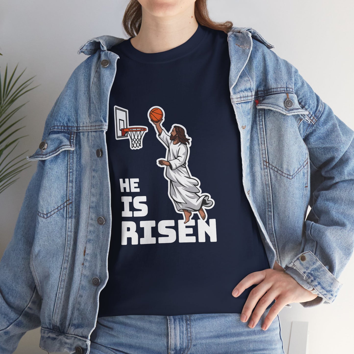 "He Is Risen" Unisex Heavy Cotton Tee